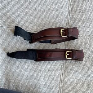 Equestrian Brown Leather horse show guarders.